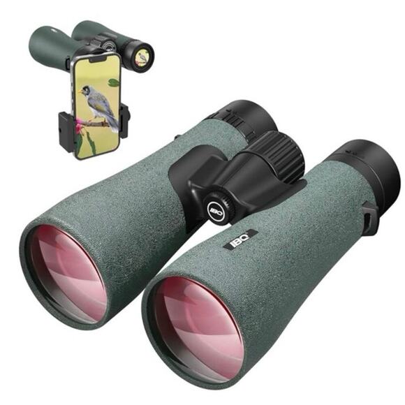 IBQ 12x50 Eagle Binoculars w/ Phone Adapter Waterproof Fogproof Lightweight NEW - Picture 10 of 14